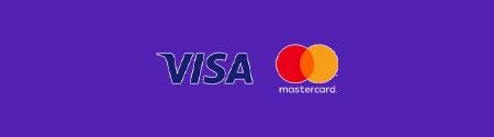 Logo's van Mastercard en VISA om aan te geven dat je ermee geld kunt storten in een Nederlands online casino